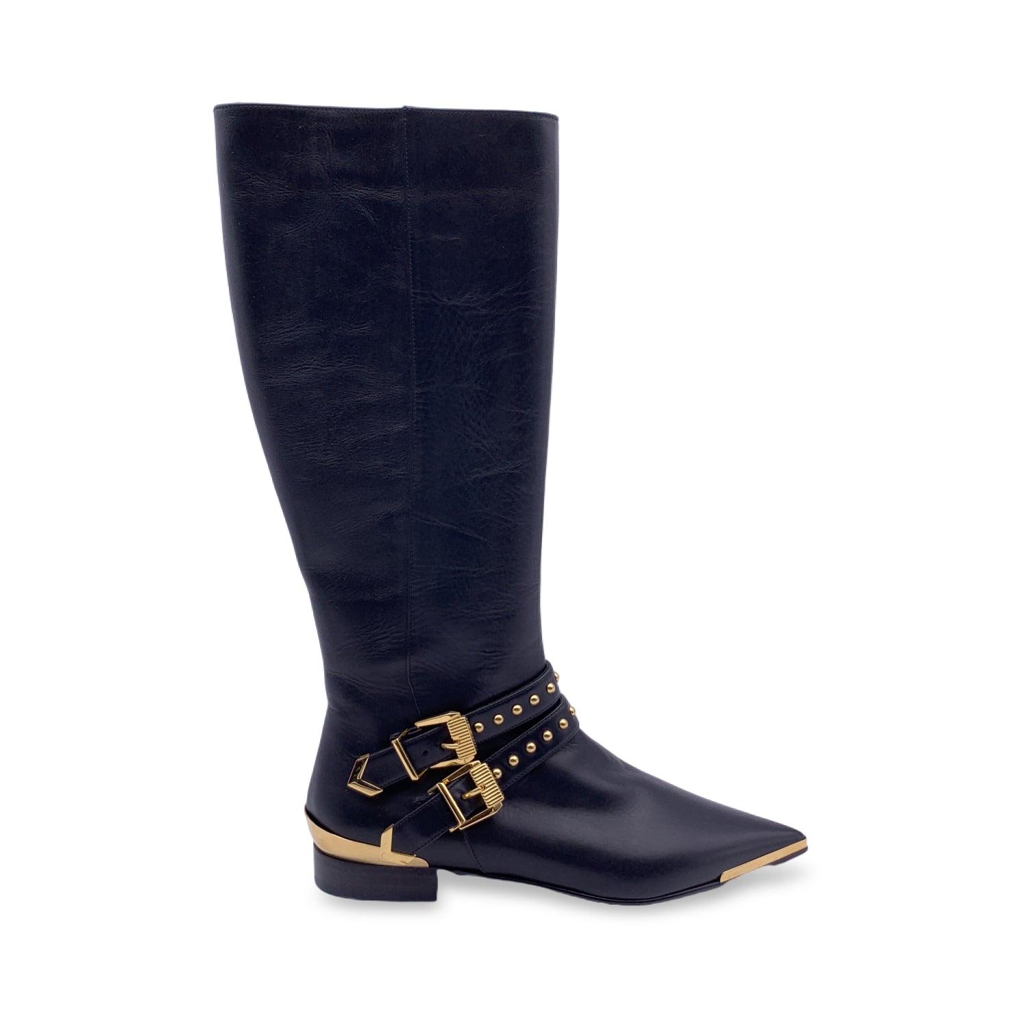 Versace knee clearance high boots