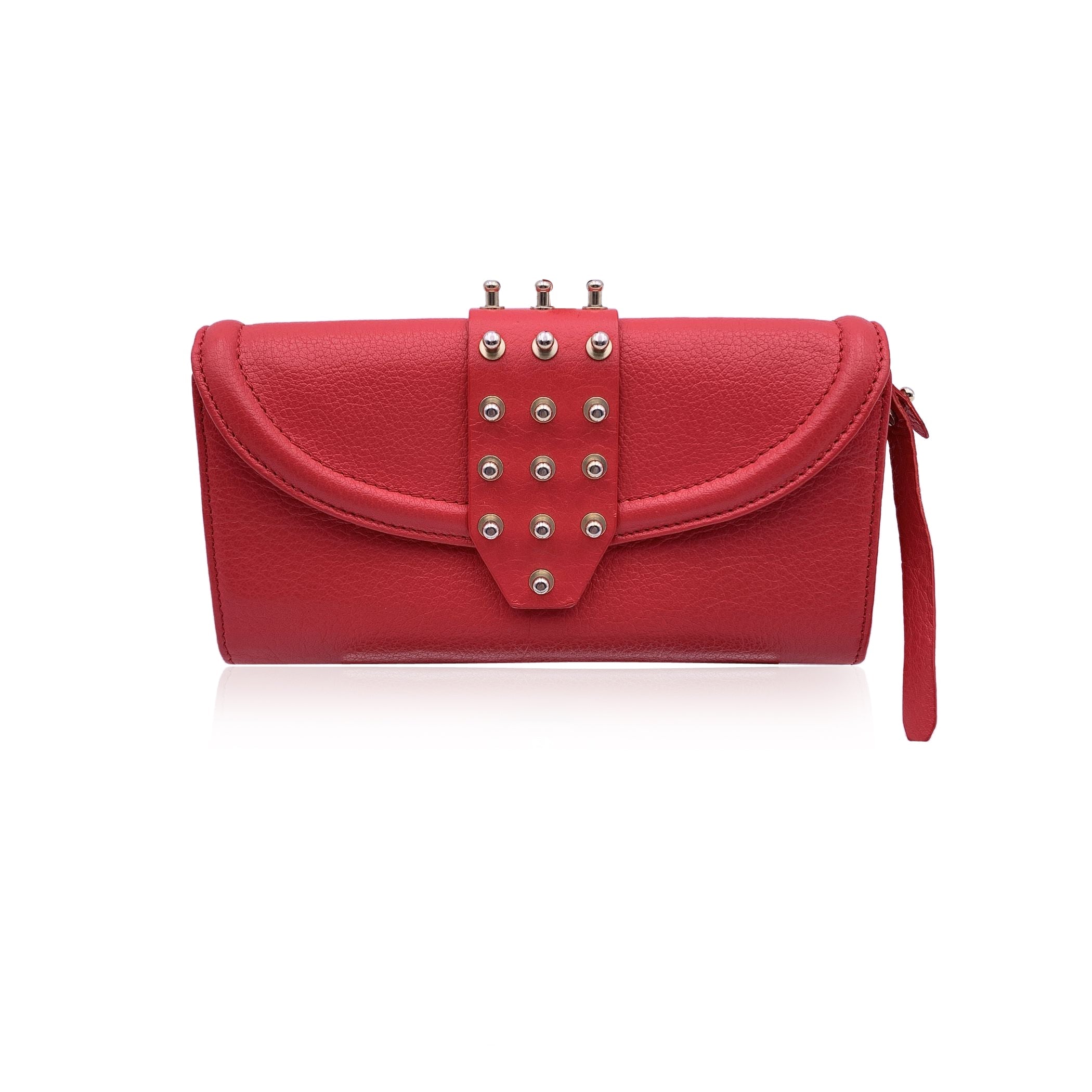 Alexander McQueen shops authentic leather wallet for women