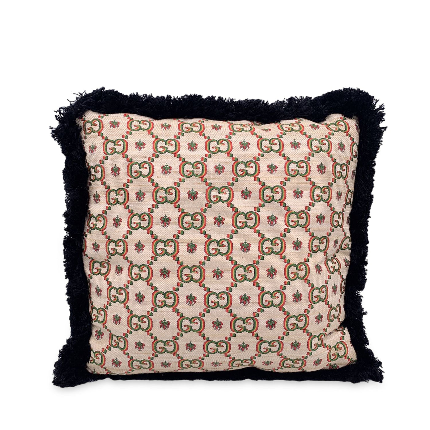 Gucci Monogram GG Jacquard Cushion Pillow Multicolor