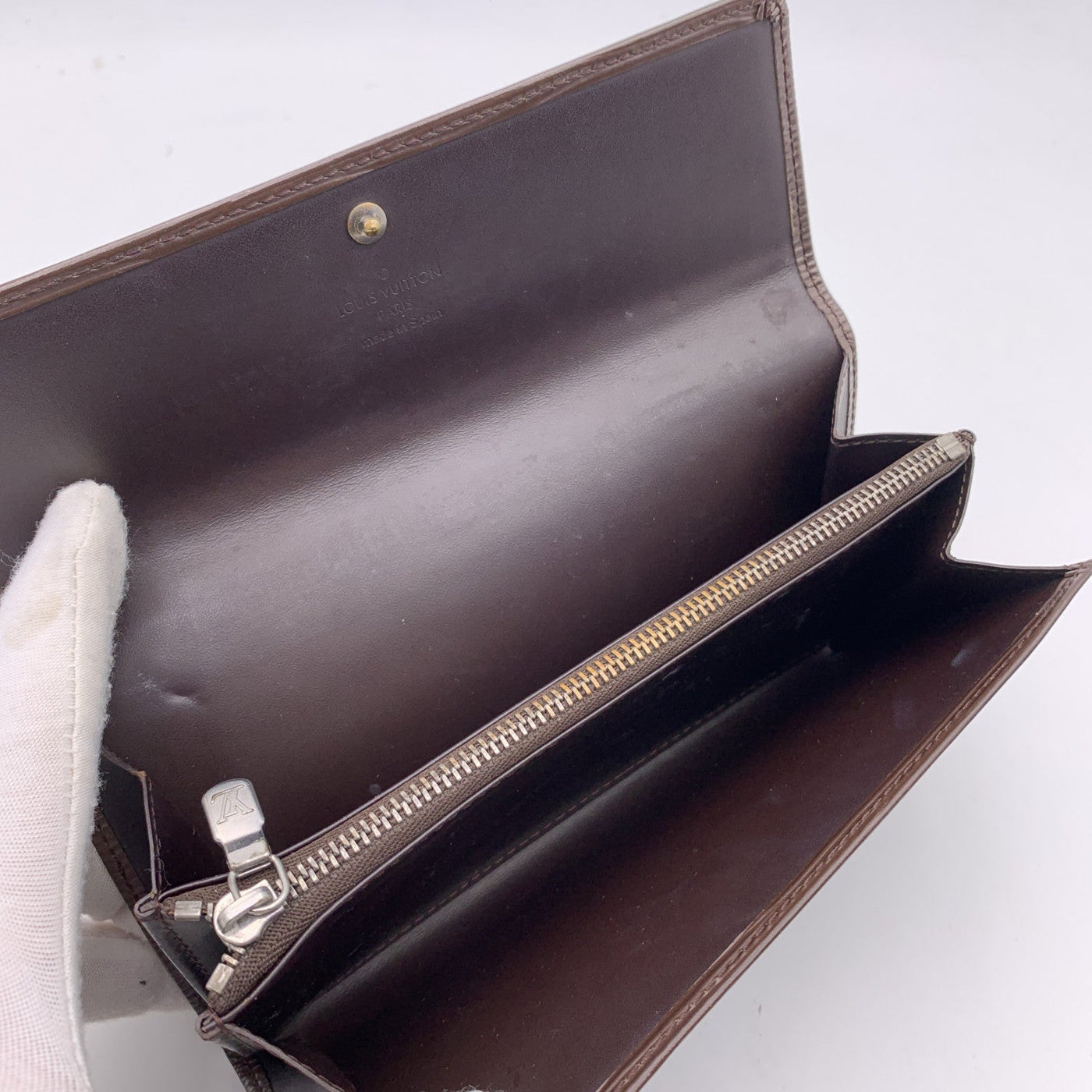 Louis Vuitton Vintage Brown Epi Leather Sarah Continental Wallet