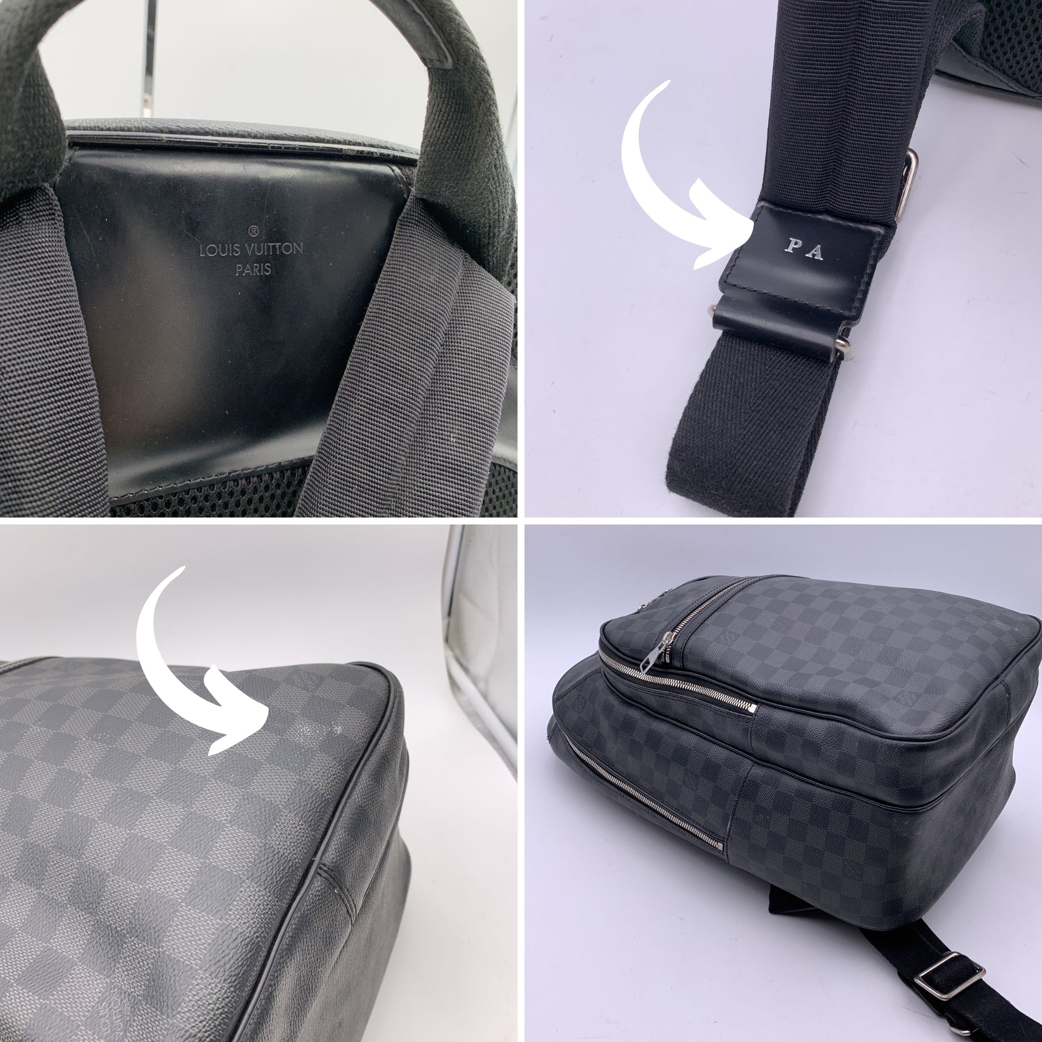 Louis Vuitton Damier Graphite Canvas Michael Backpack Shoulder Bag