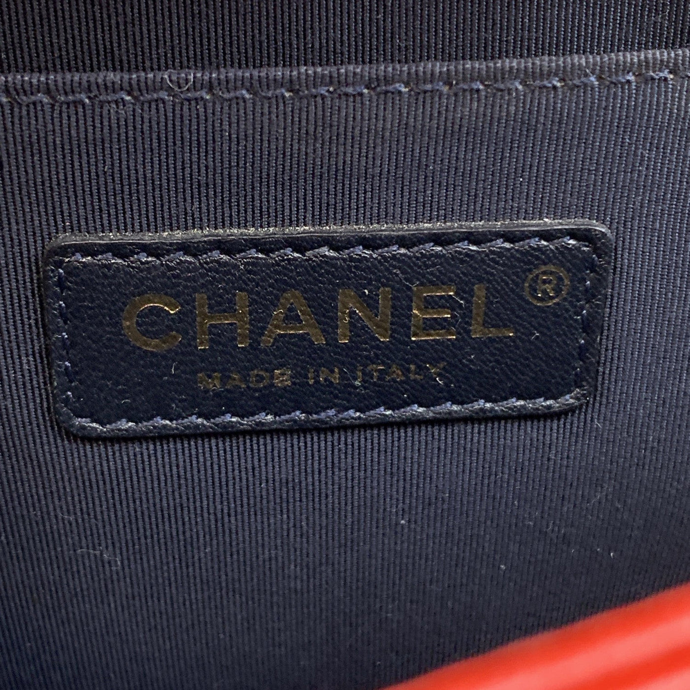 Chanel Red Cube Embossed Leather Boy Bag Medium Q6B01A3PR7002