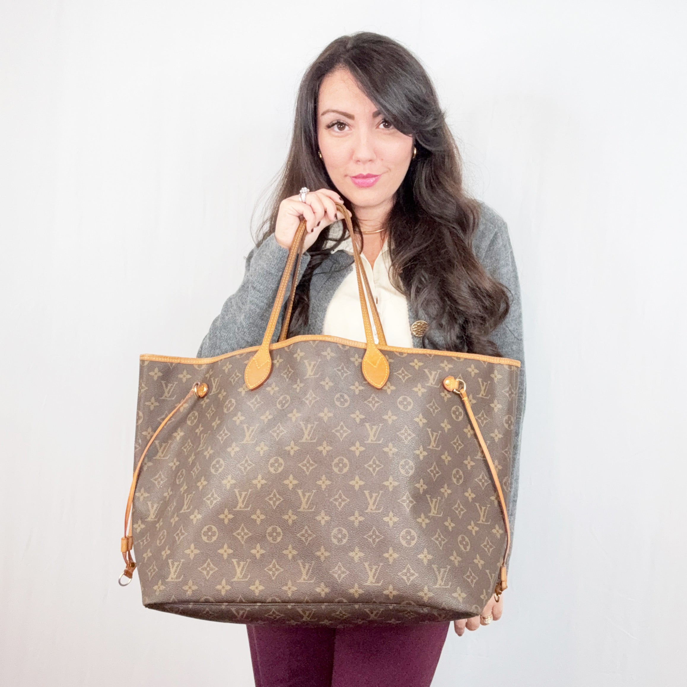 Borsa shopping tote Neverfull GM in tela monogramma Louis Vuitton