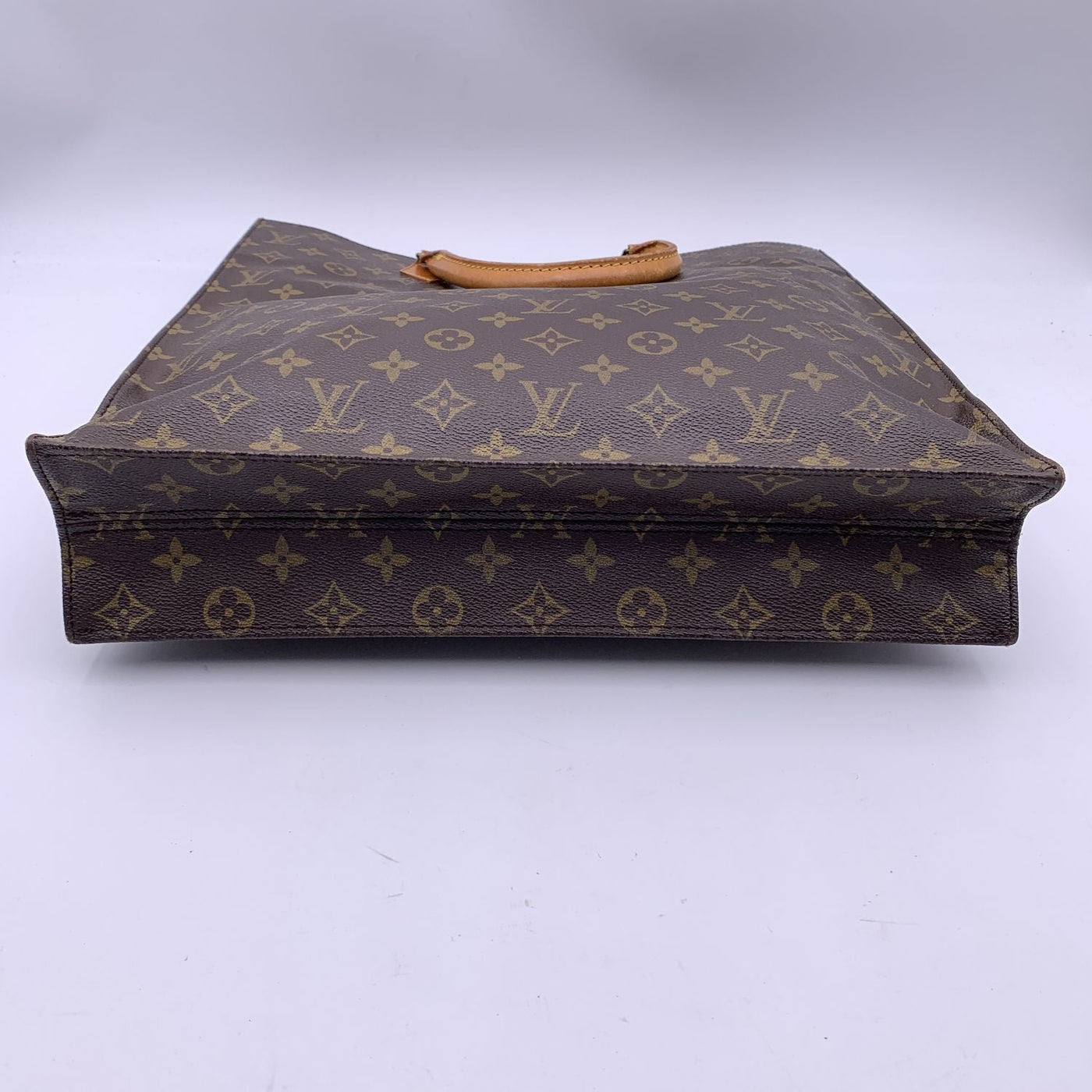 Louis Vuitton, Bags, Louis Vuitton Monogram Sac Plat Leather Book Bag Tote