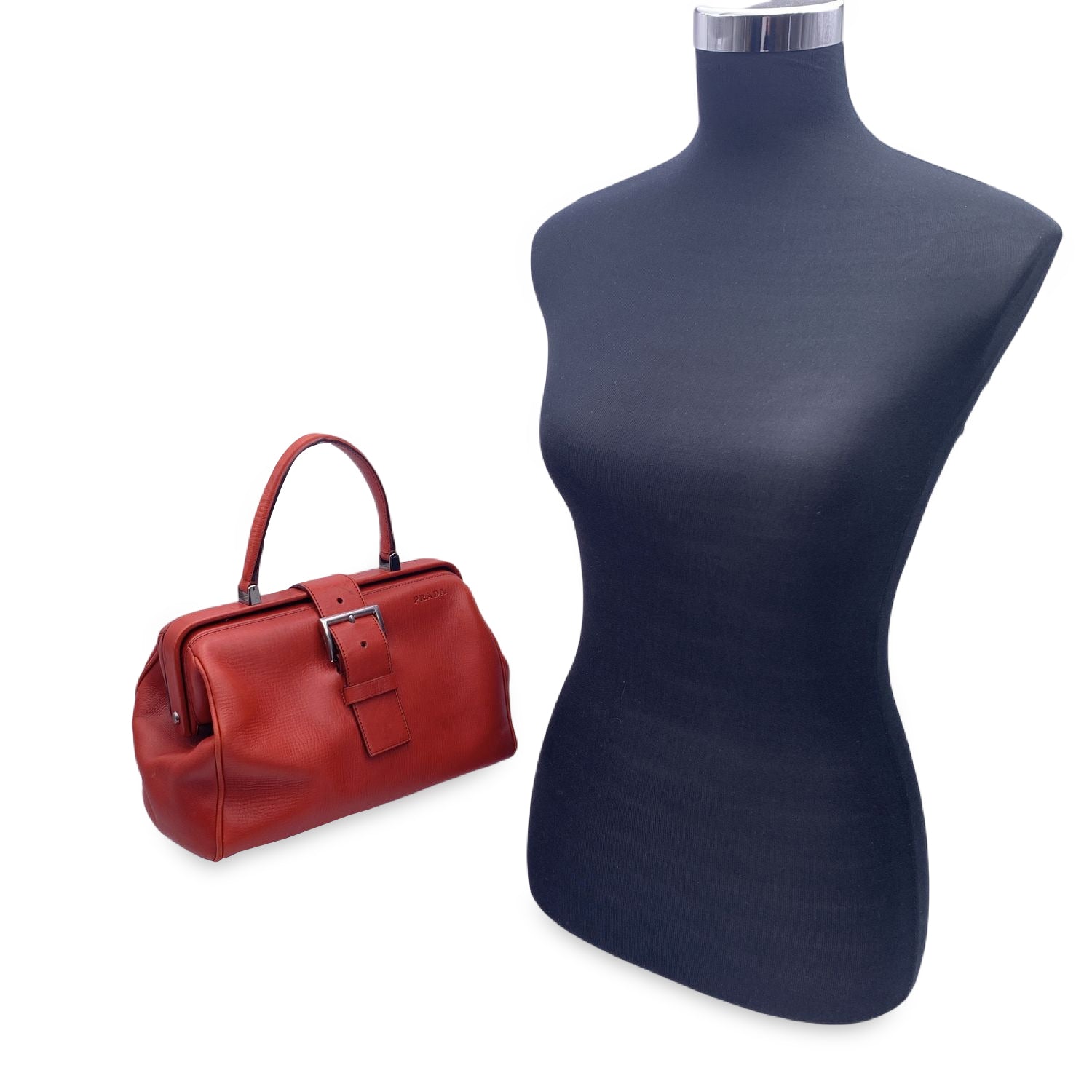 Prada Women's Cherry Red Leather Travel Satchel Handbag Bag : Buy Online at  Best Price in KSA - Souq is now Amazon.sa: Fashion