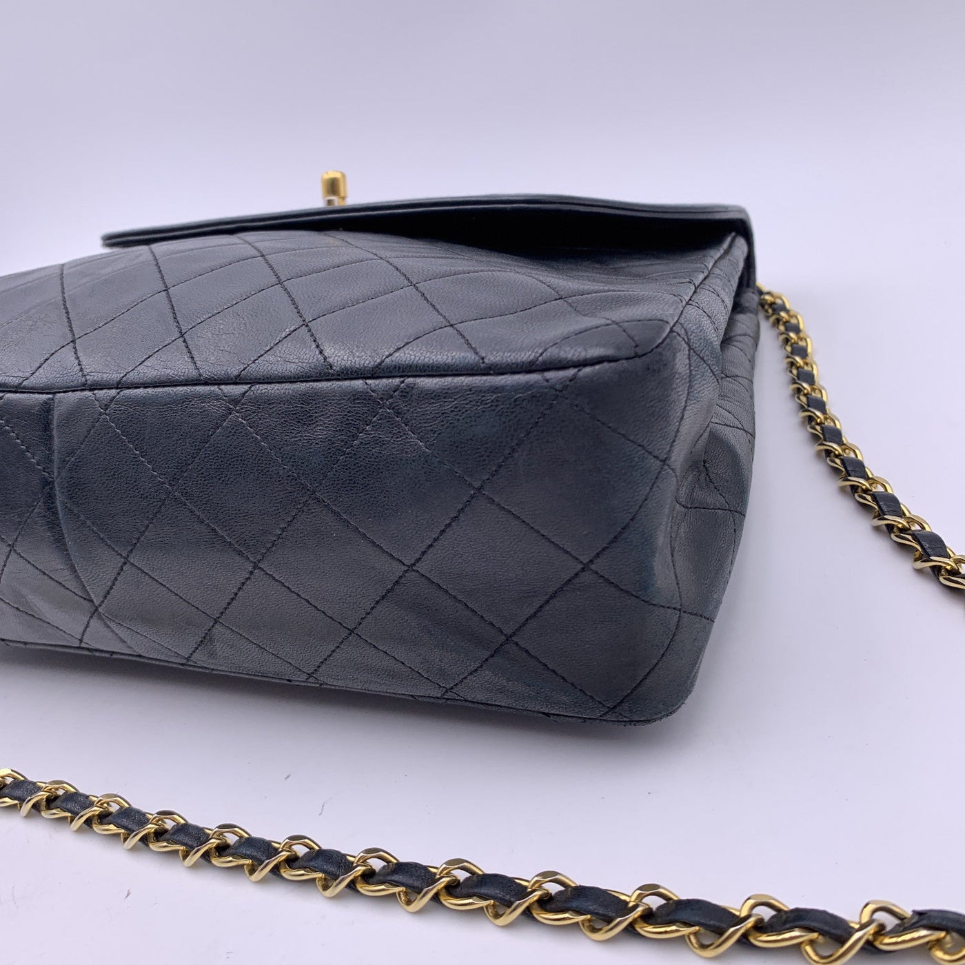 Chanel Vintage Black Quilted Trapeze Flap Shoulder Bag with Wallet – OPA  Vintage