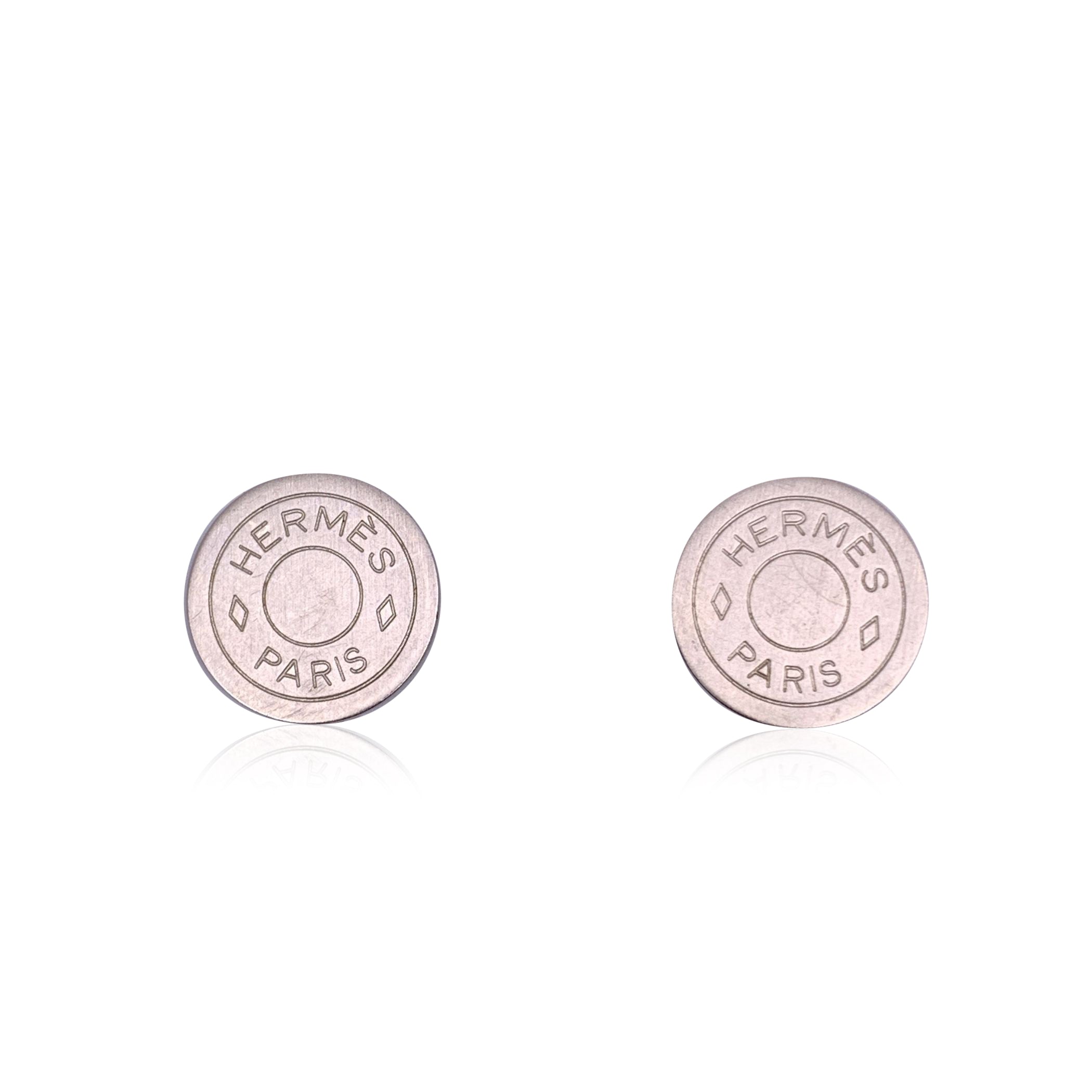 HERMES Earrings Clou de Selle