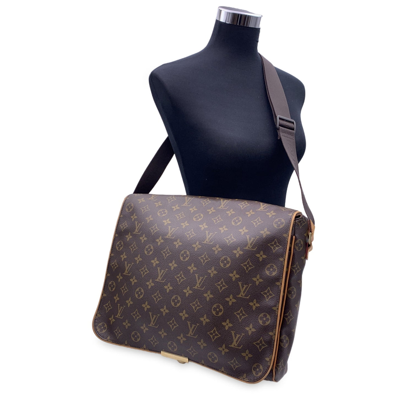 Louis Vuitton Black Damier Geant Canvas Messenger Bag GM