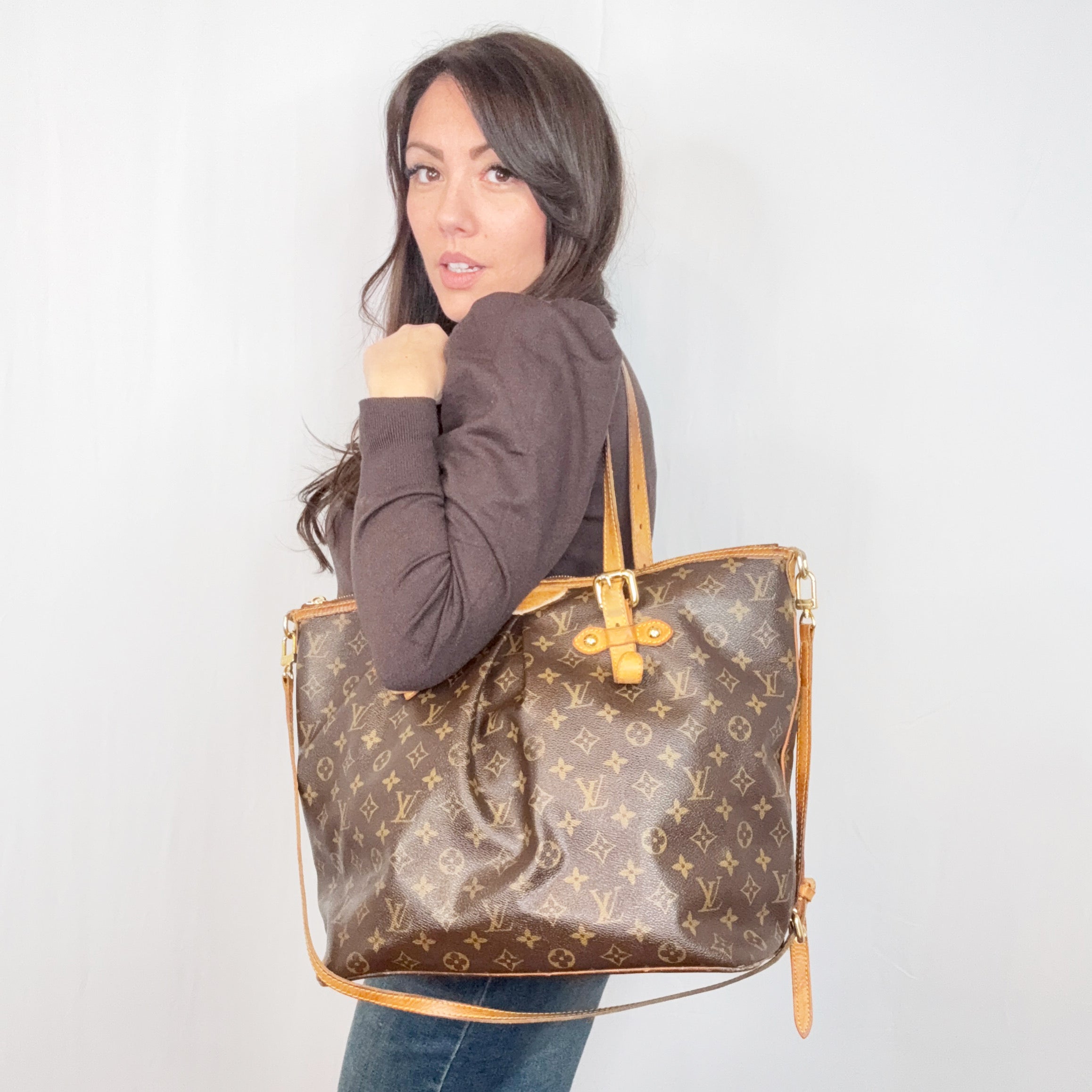 Borsa tote Palermo GM in tela monogramma Louis Vuitton con tracolla