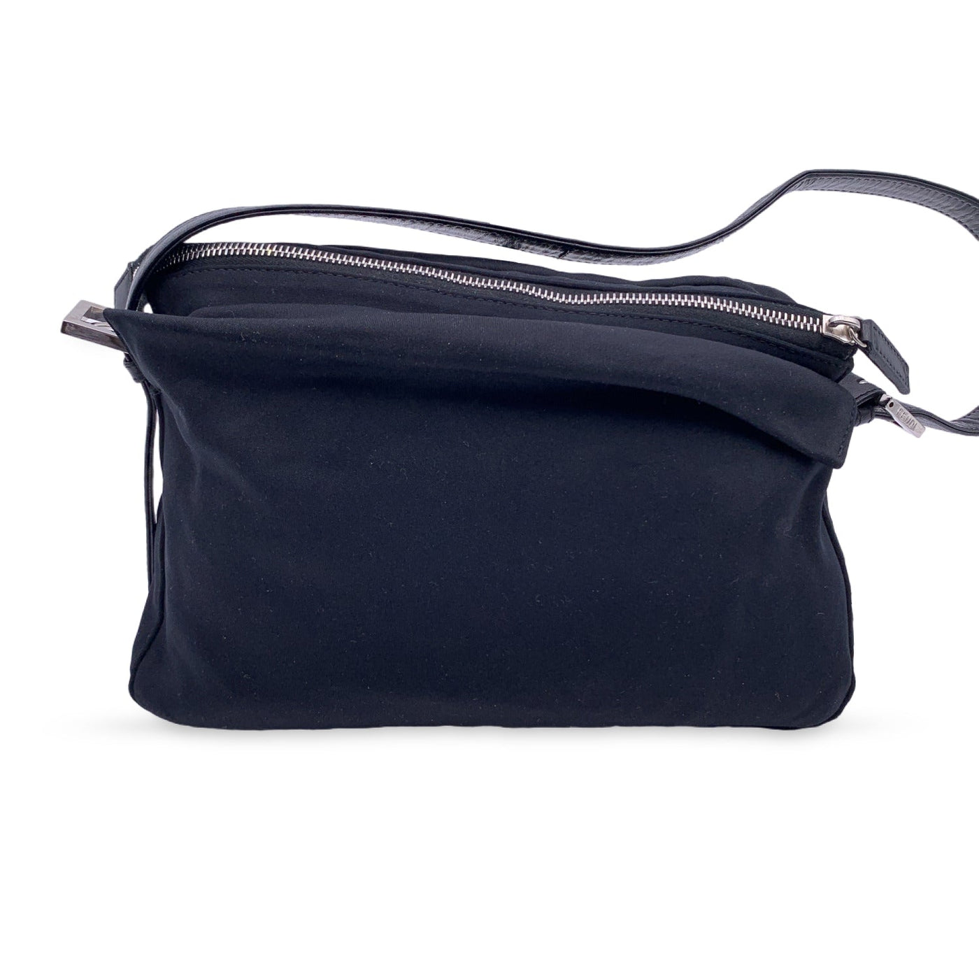 Baguette cloth handbag Fendi Black in Cloth - 17247128