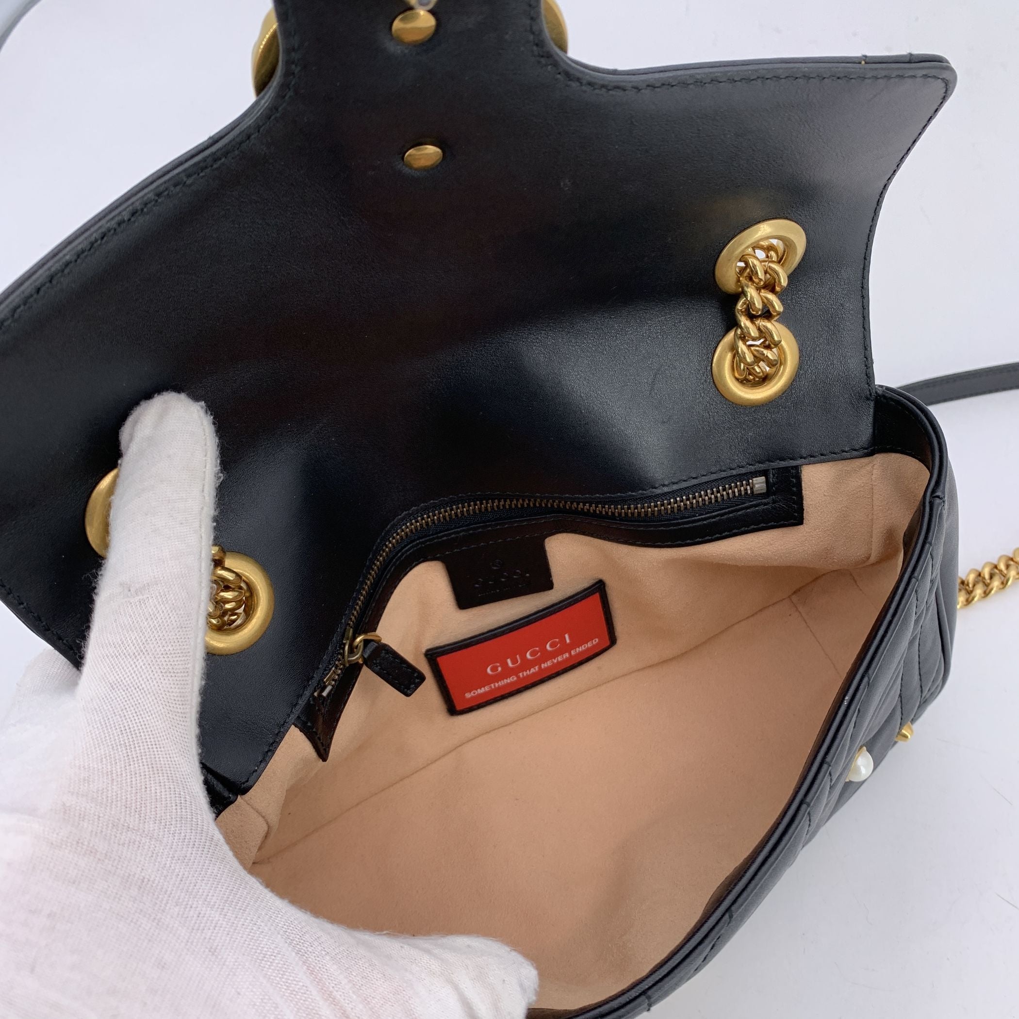 GUCCI Shoulder Bags Pearly GG Marmont_model