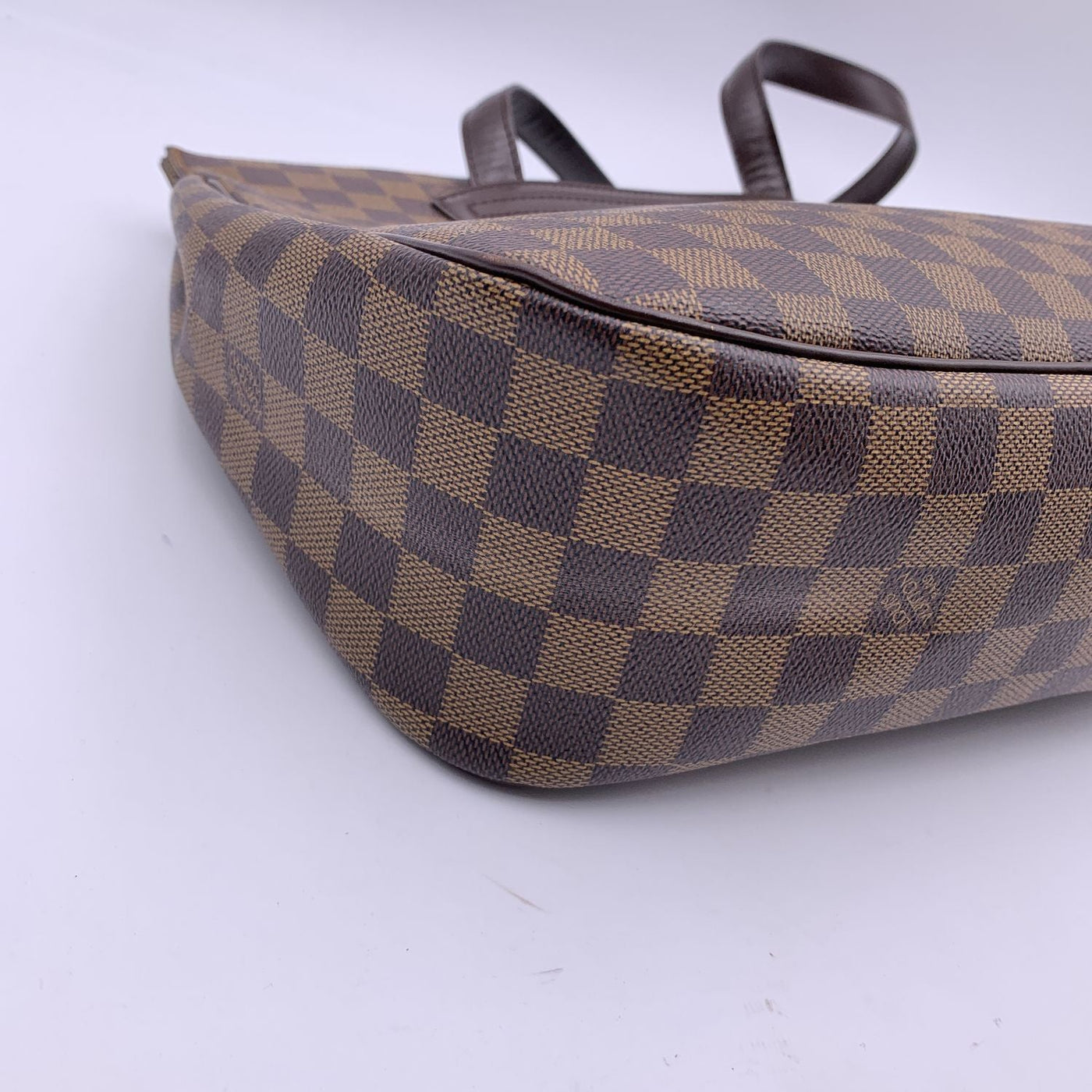 Brown Louis Vuitton Damier Ebene Canvas Tote Bag