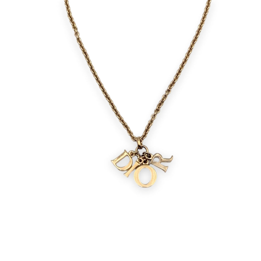 Christian dior initial deals necklace