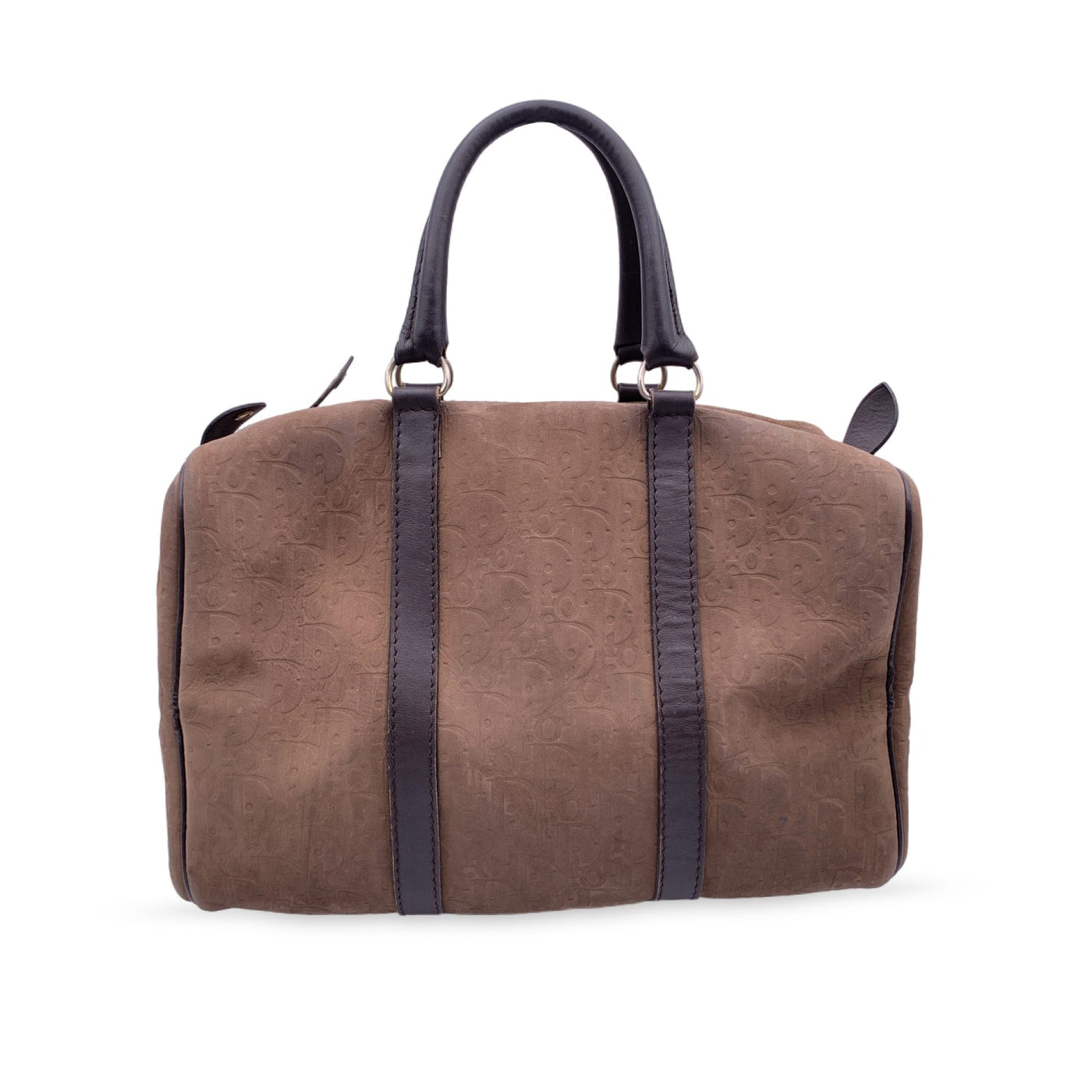Vintage Dior Oblique Boston bag, Size 25 cm, Color: Brown