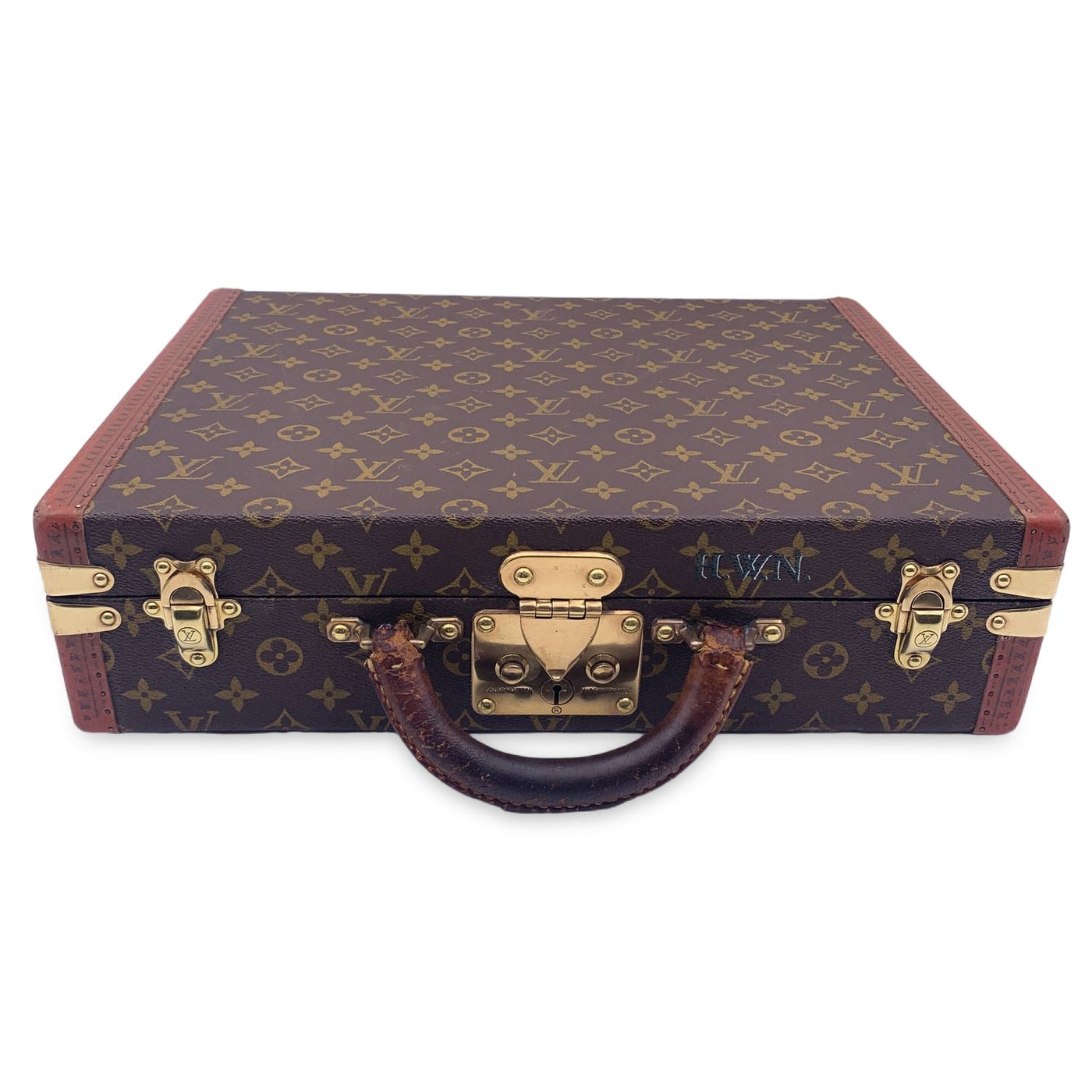 Vintage French President Briefcase in Monogram Canvas from Louis