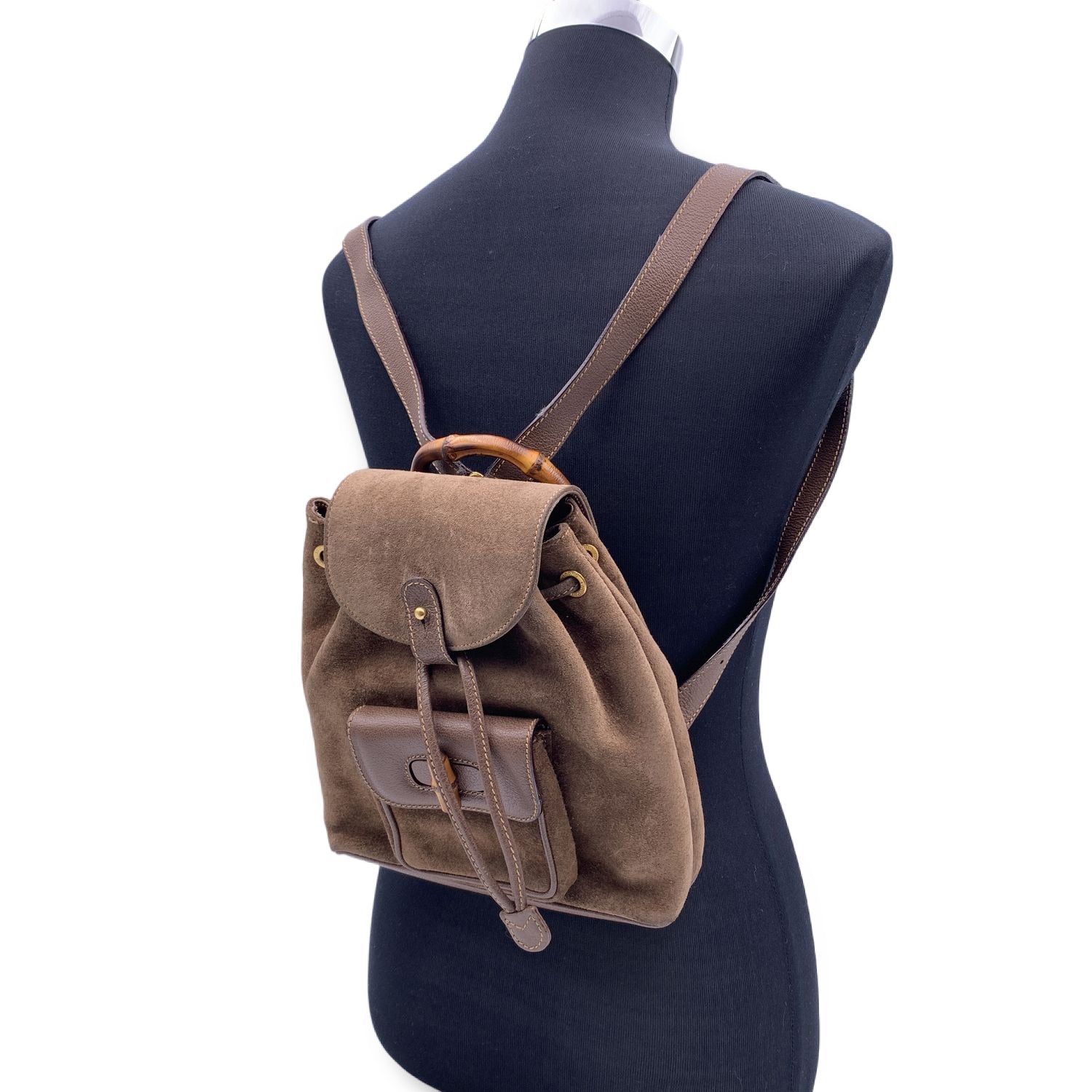 Small suede online backpack