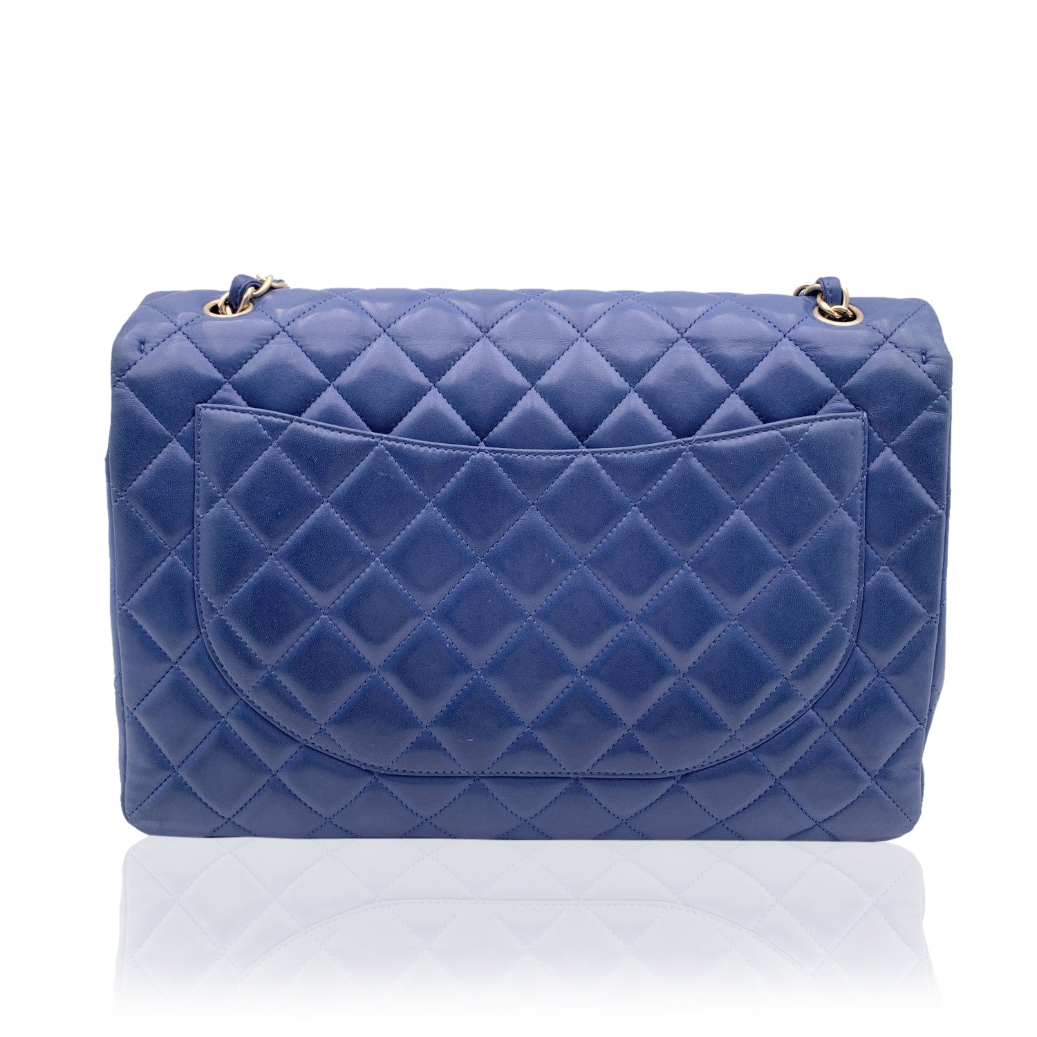 Chanel Navy Blue Quilted Leather CC Chain Around Flap Bag Chanel