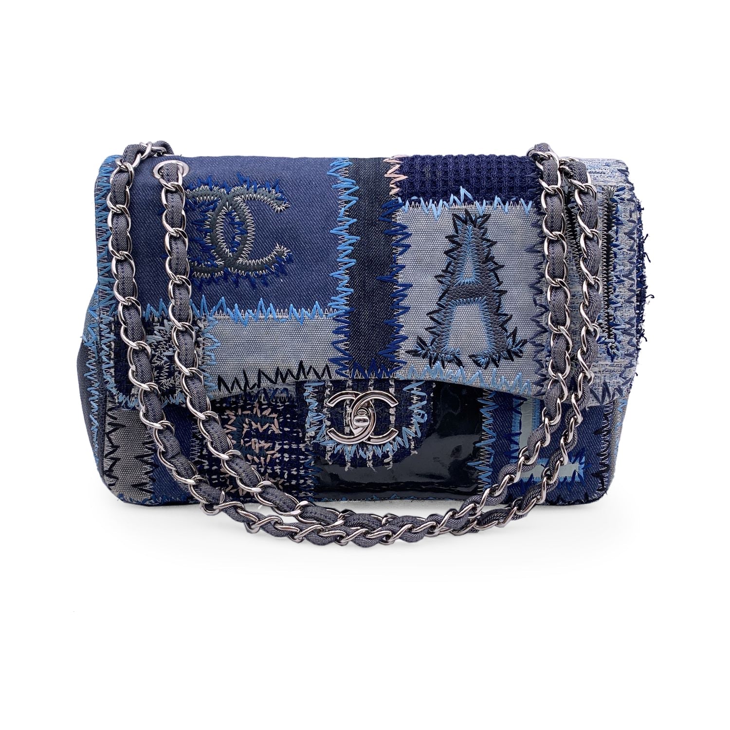 Chanel denim best sale patchwork bag